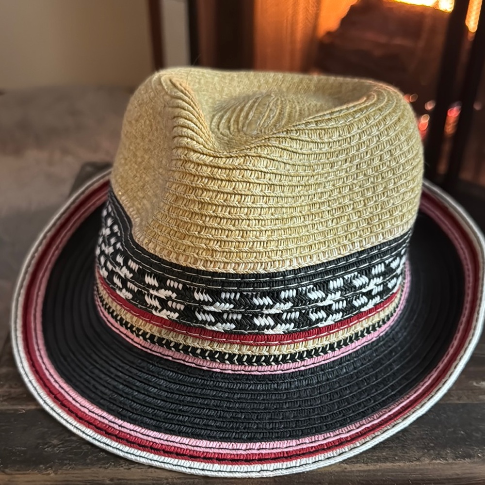 Steve Madden Tan and Black Fedora Hat